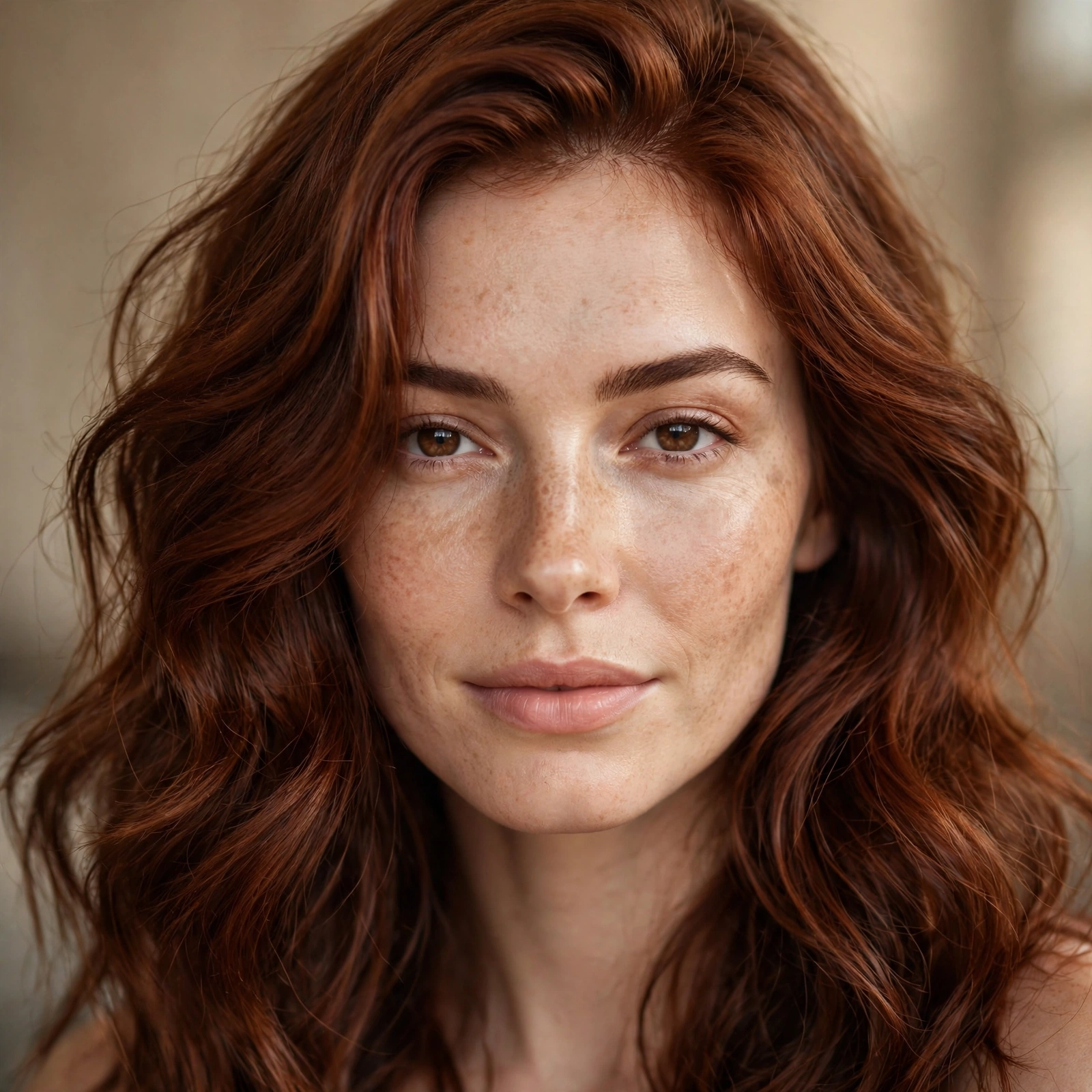 Classic auburn hair color