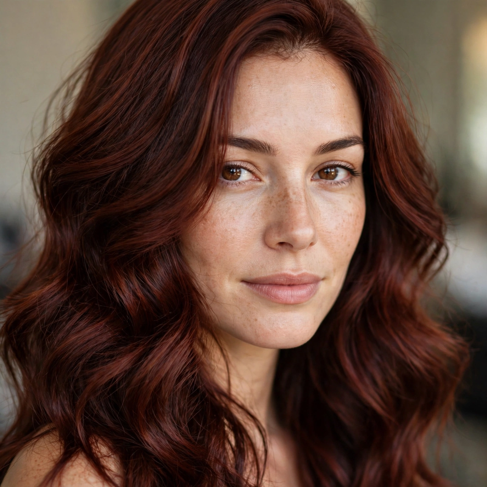 Mahogany auburn rich hair color