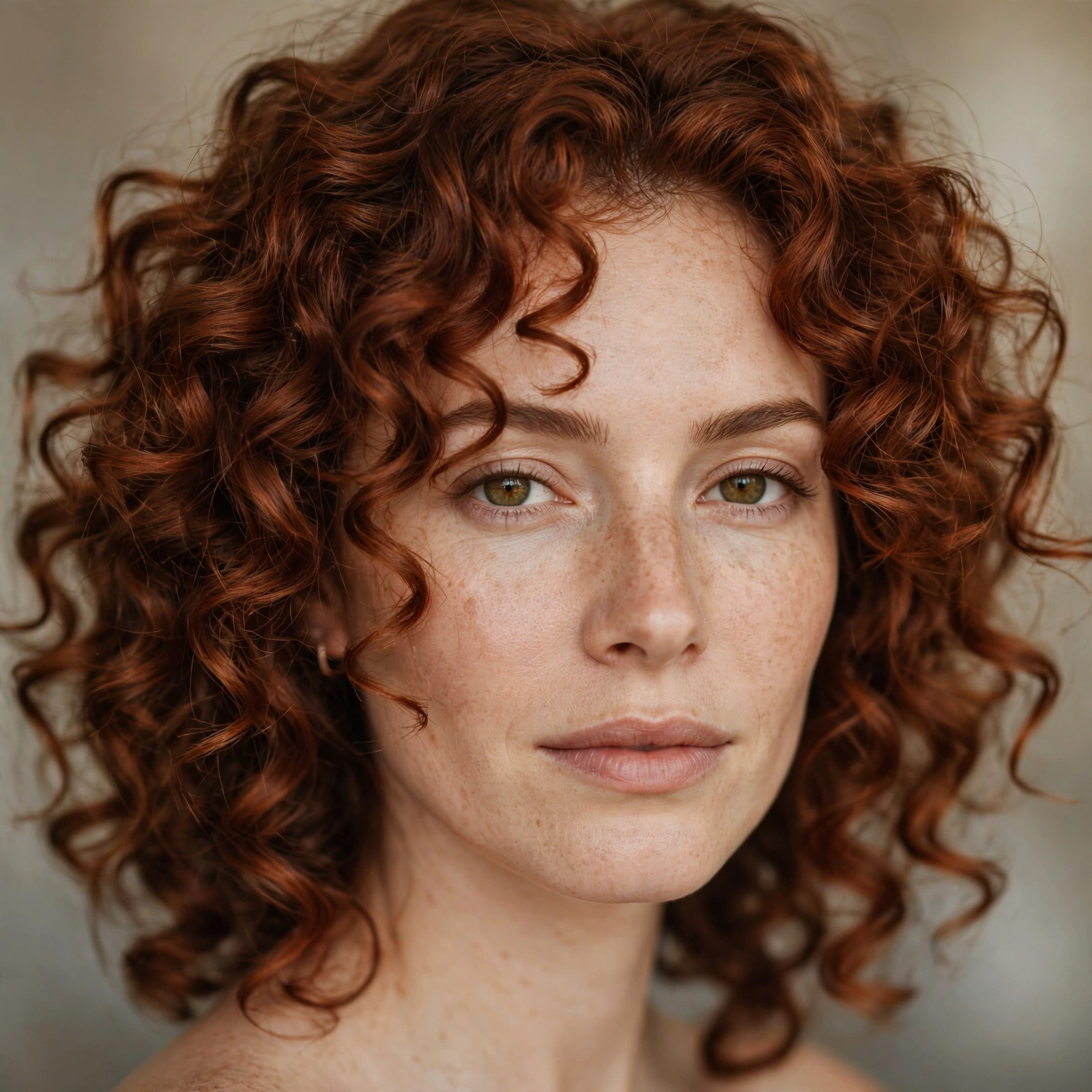 Auburn hair color on curly hair