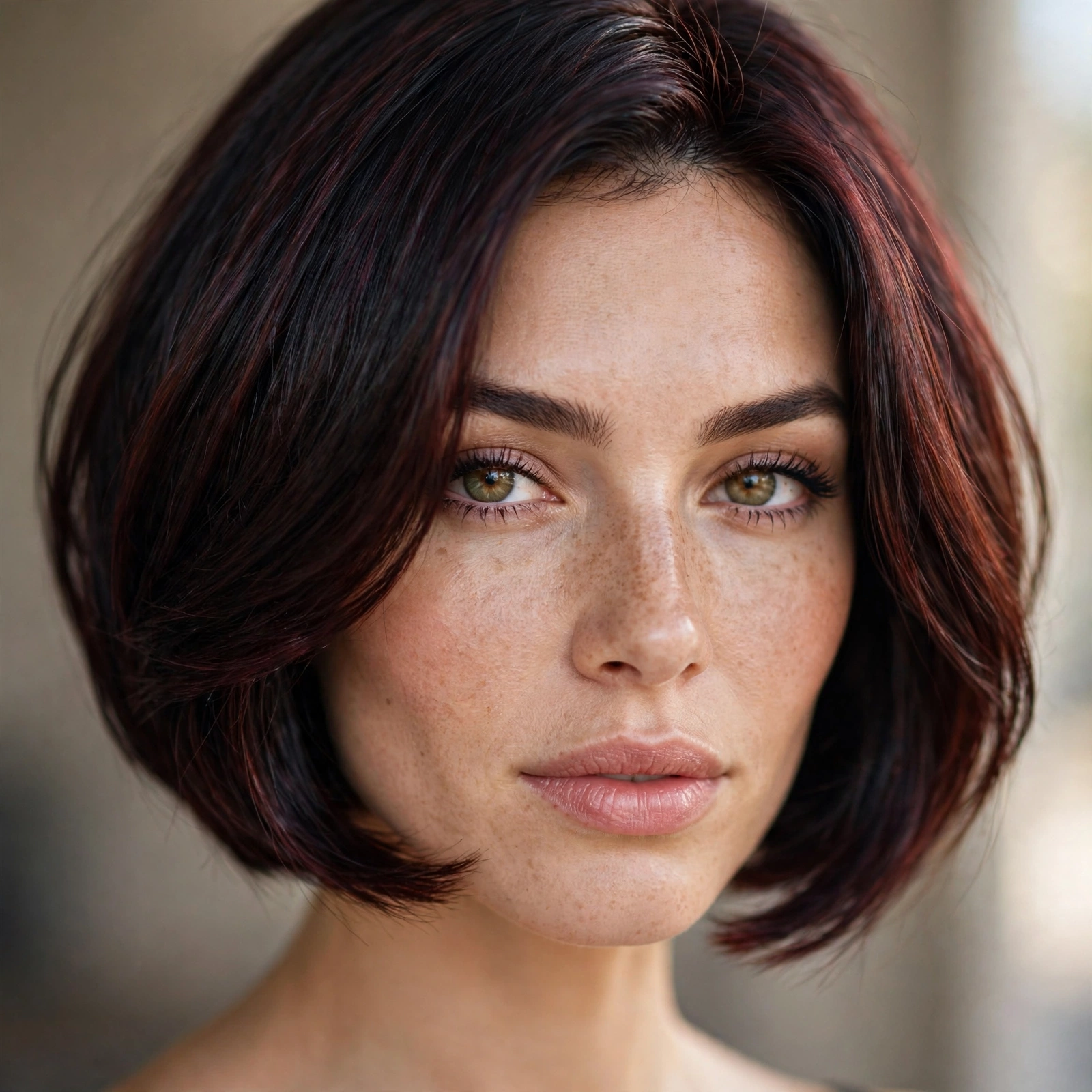 Black cherry bob haircut