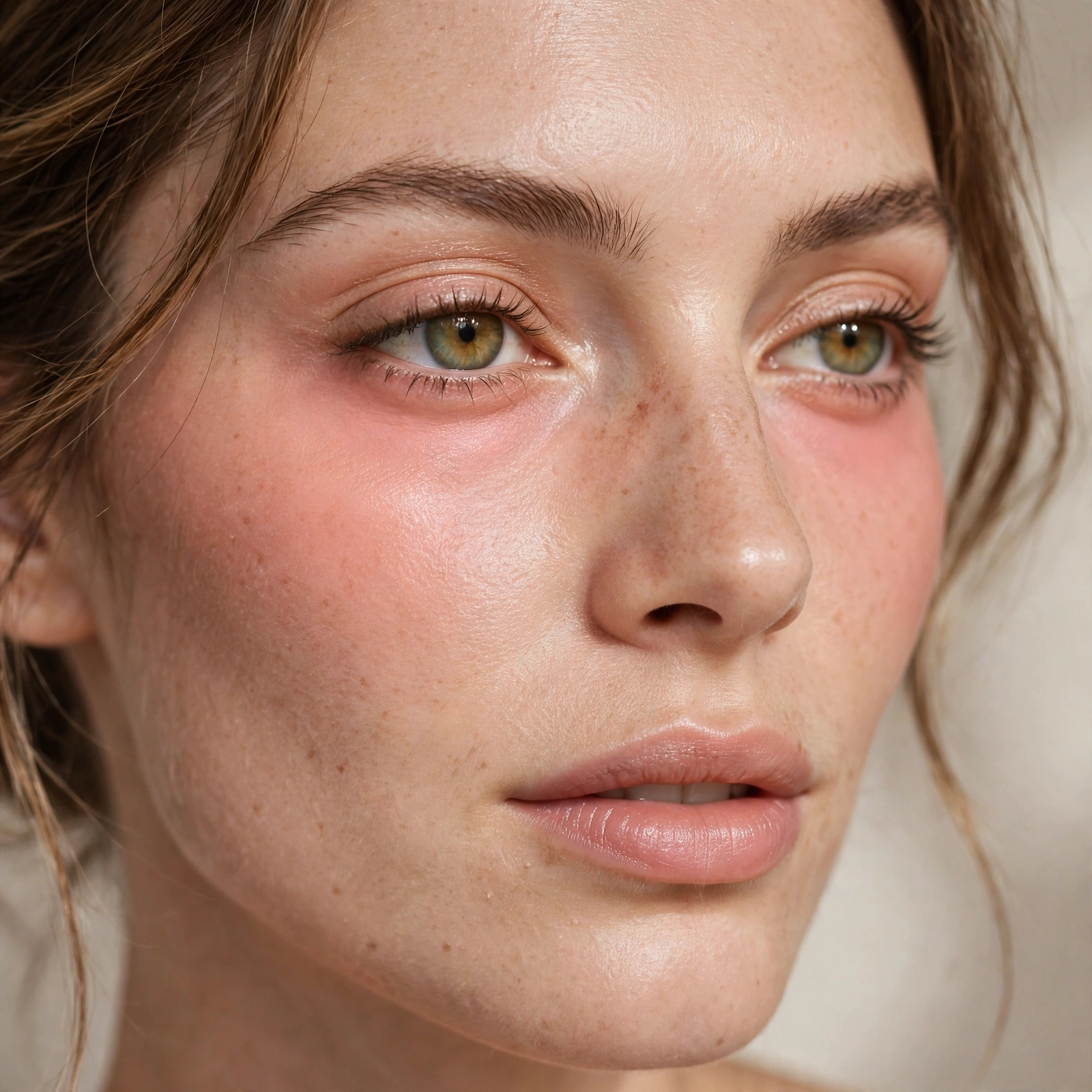 Blush under eye brightening placement