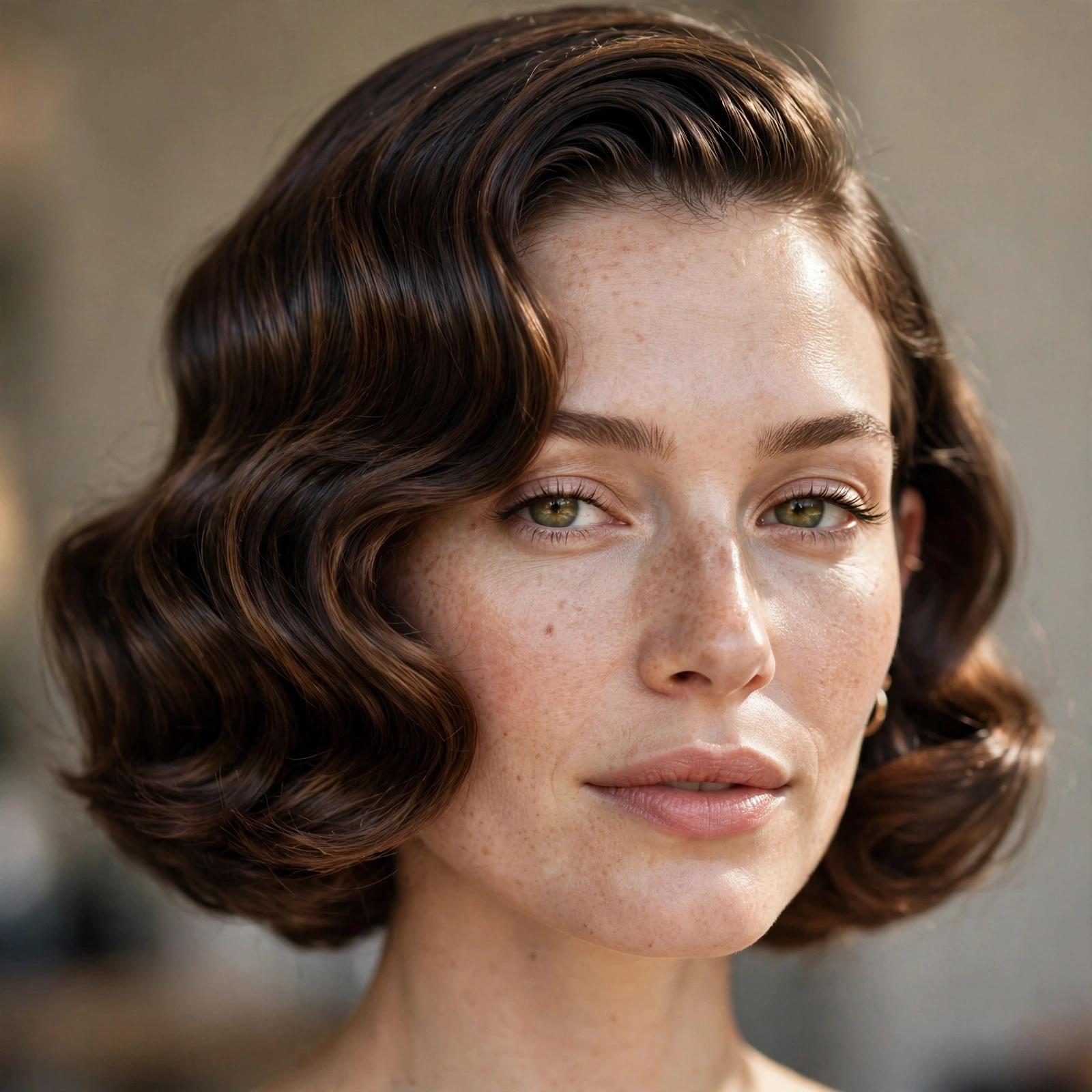 Vintage-inspired wavy bob