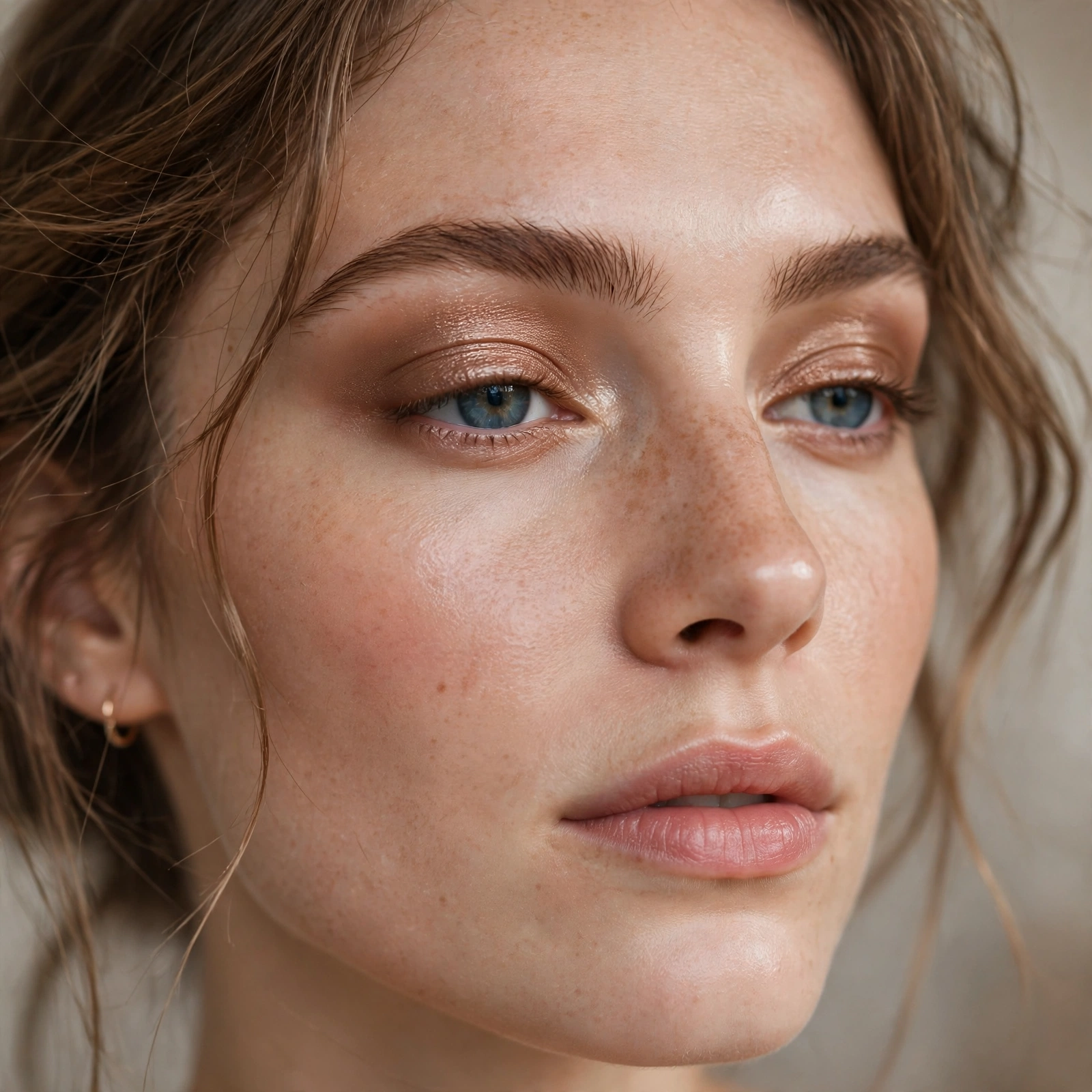 Sheer bronze eyeshadow wash