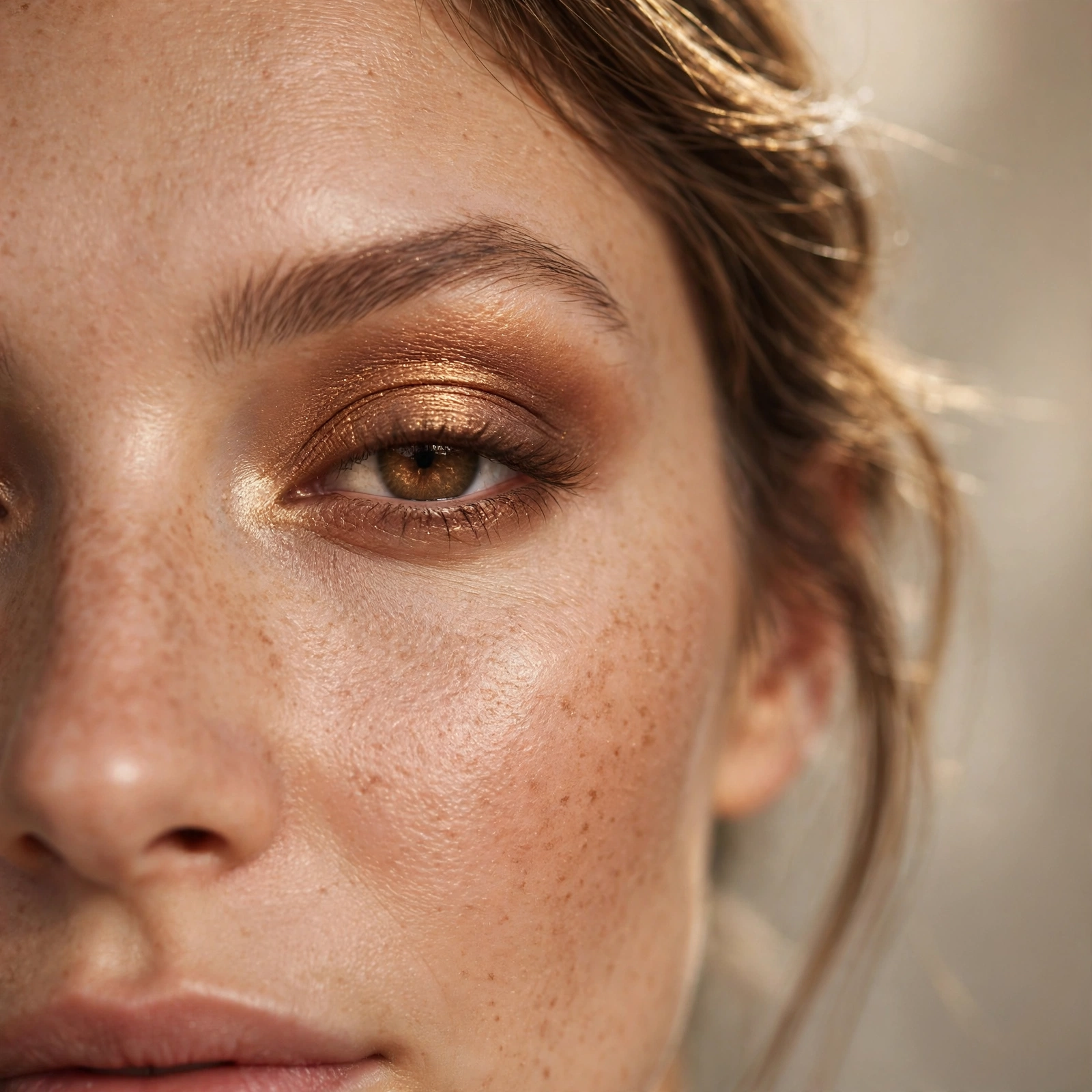 Sun-kissed bronze eyeshadow look