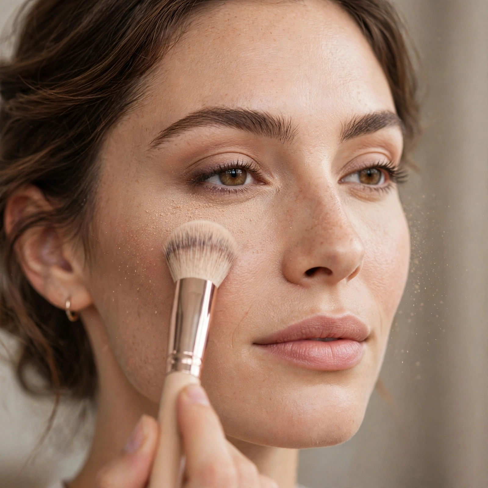Setting corrector with powder