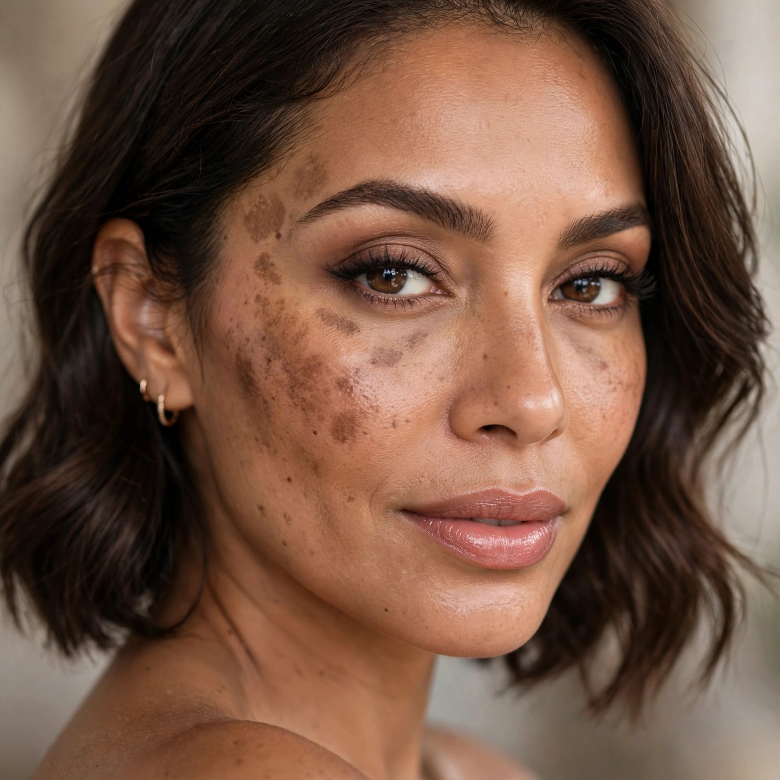 Correcting dark spots hyperpigmentation