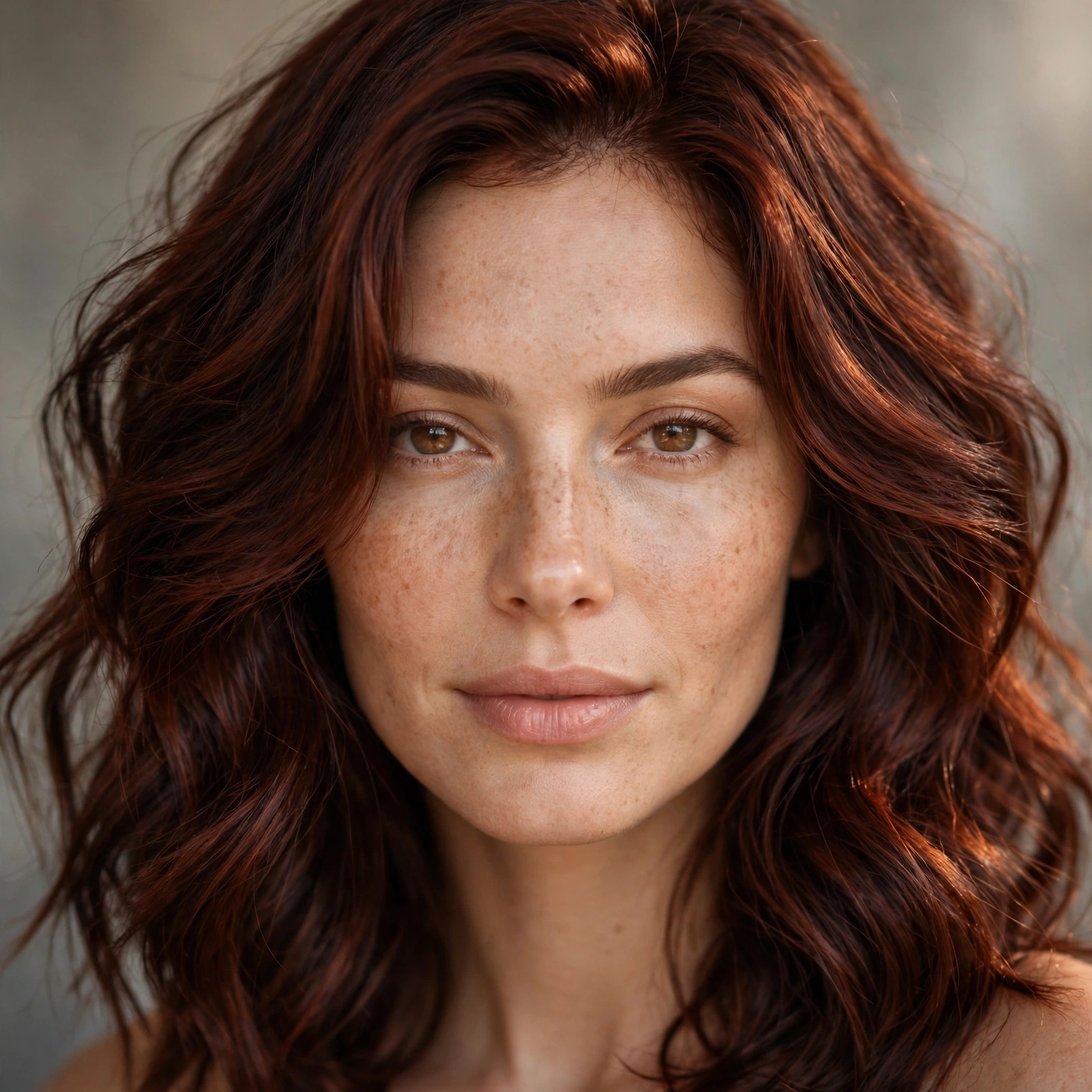 Dark copper hair color