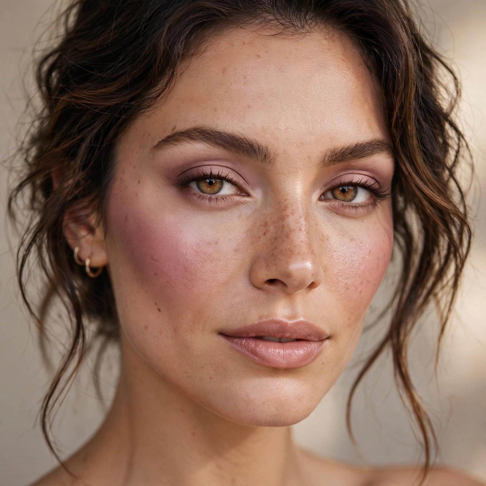 Mauve cream blush sophisticated