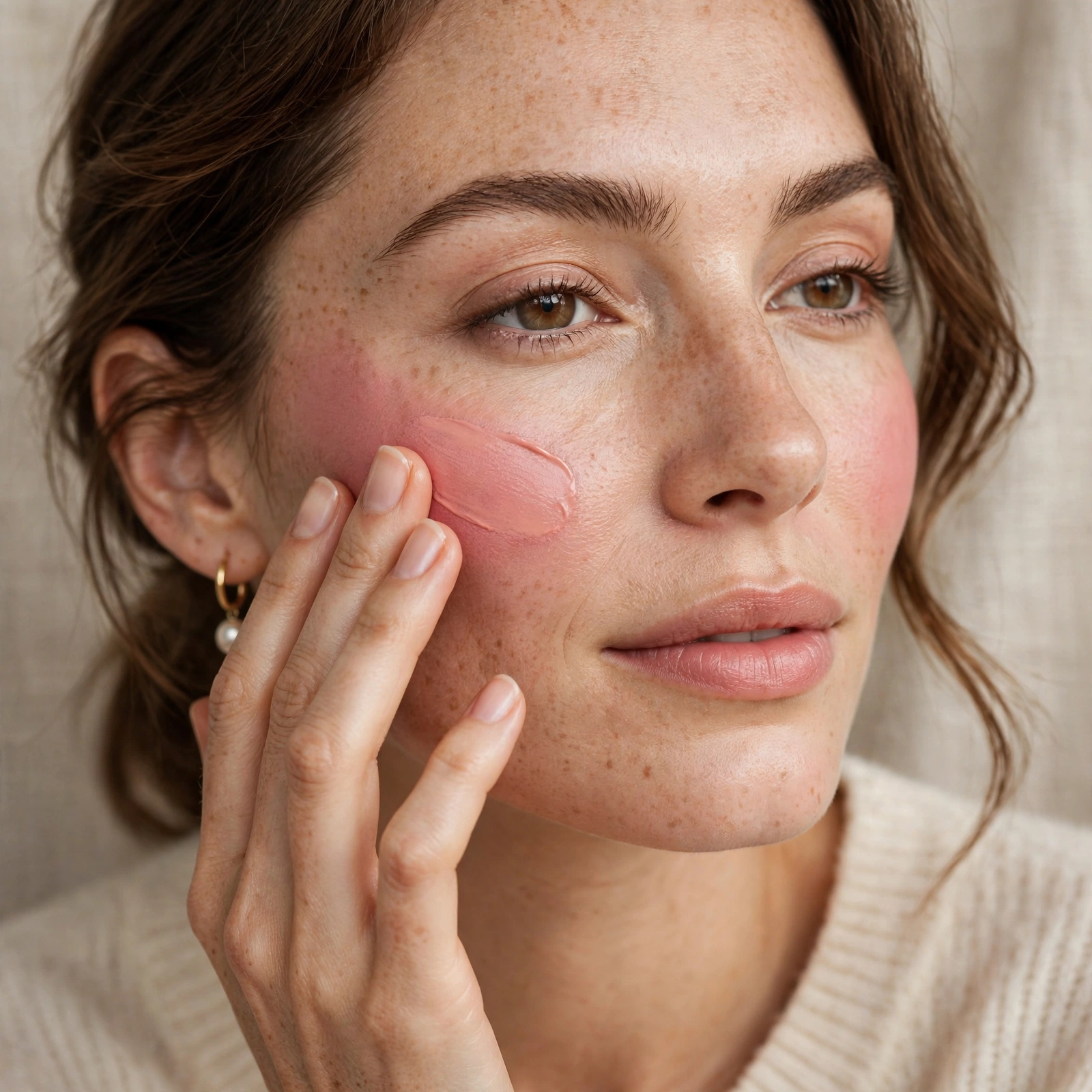 Setting cream blush for long wear
