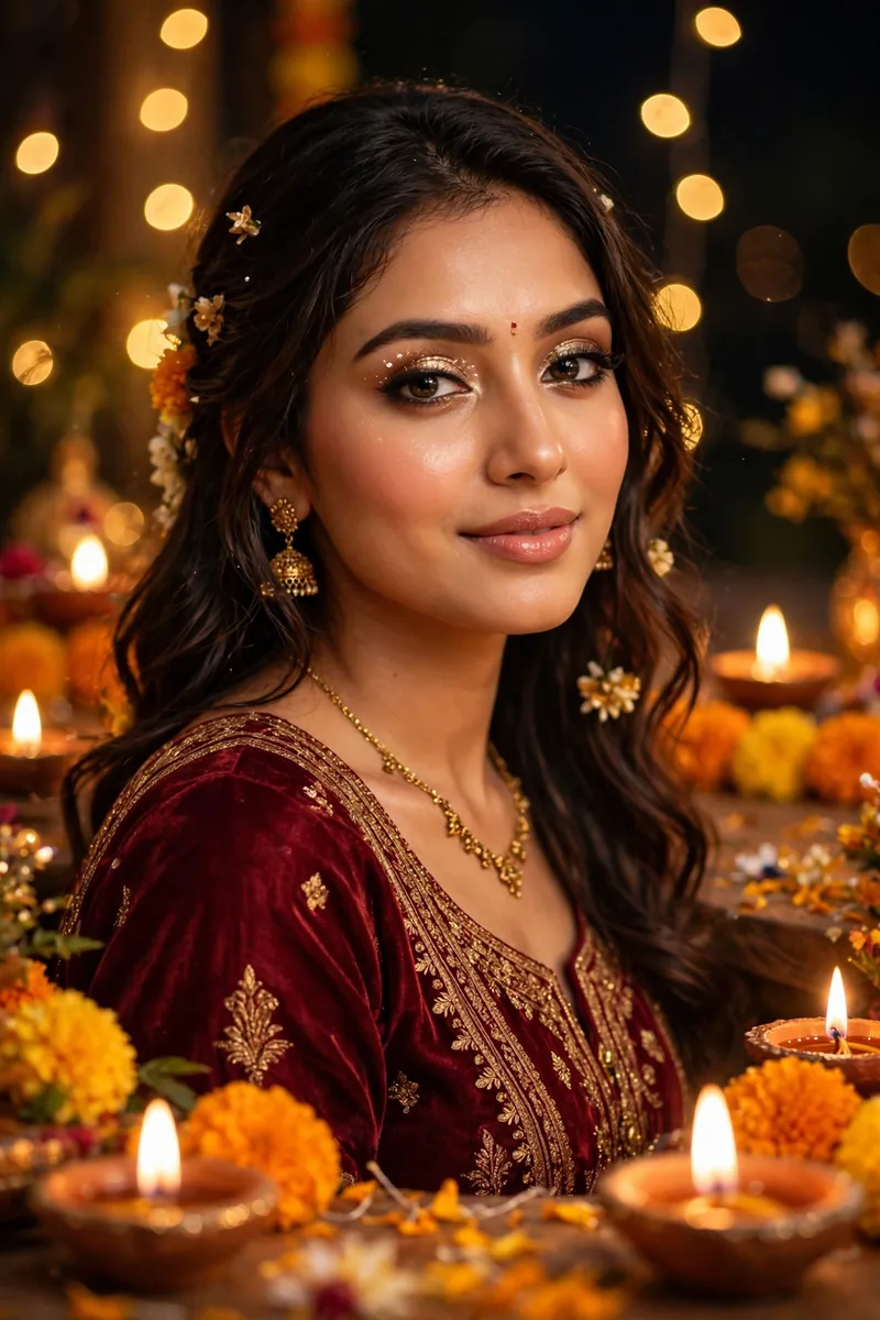 Bronze Goddess β Diwali festive look