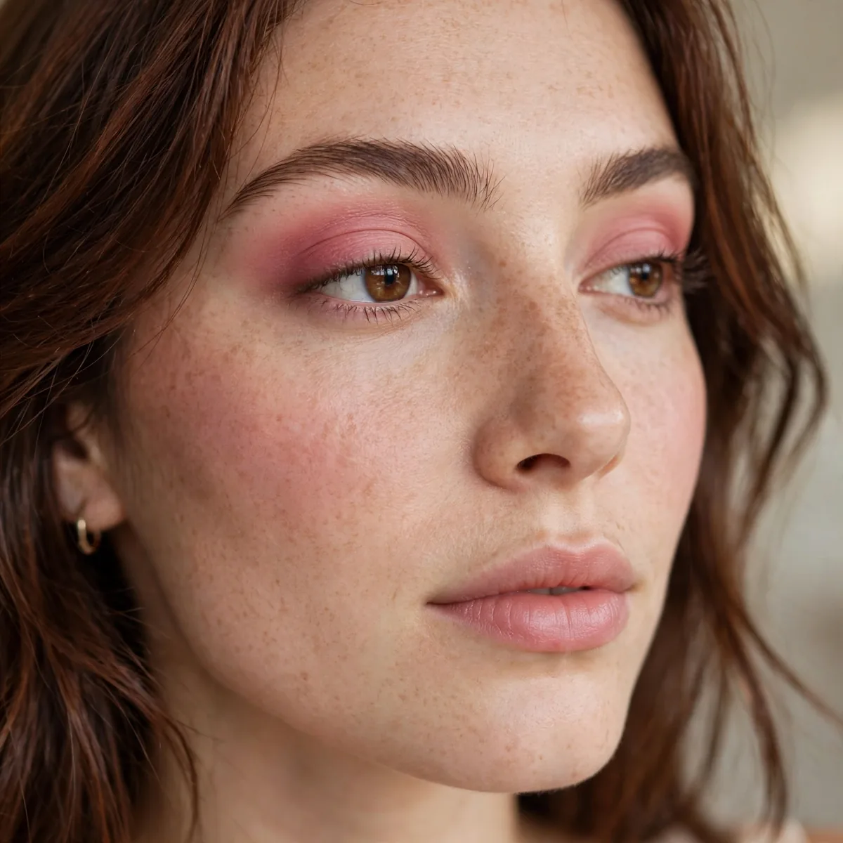 Soft berry toned eyeshadow wash for beginners