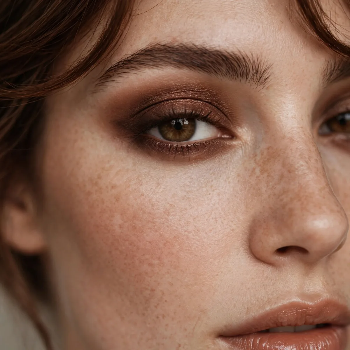 Smokey chestnut brown eye makeup for fall