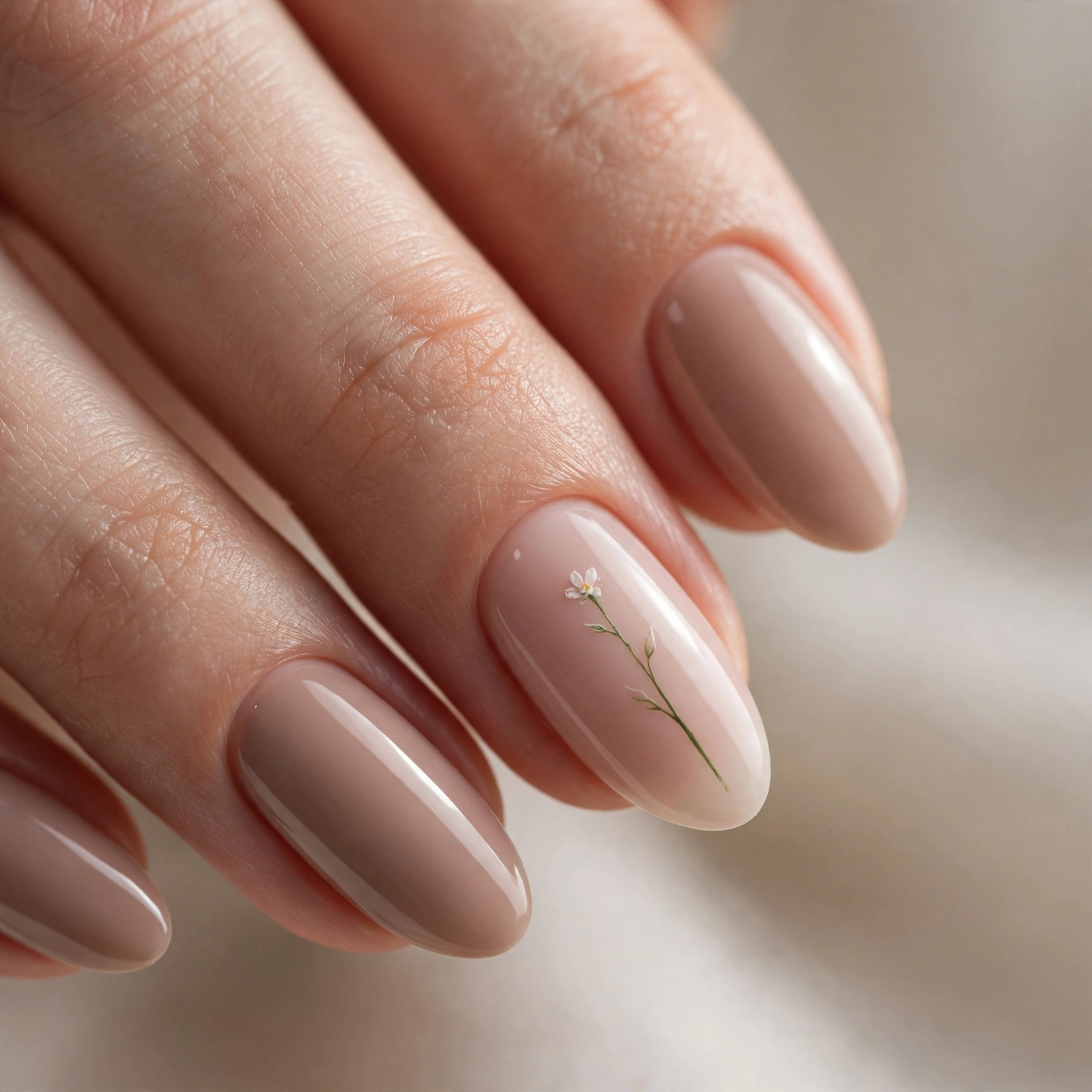 Single stem minimal floral nail