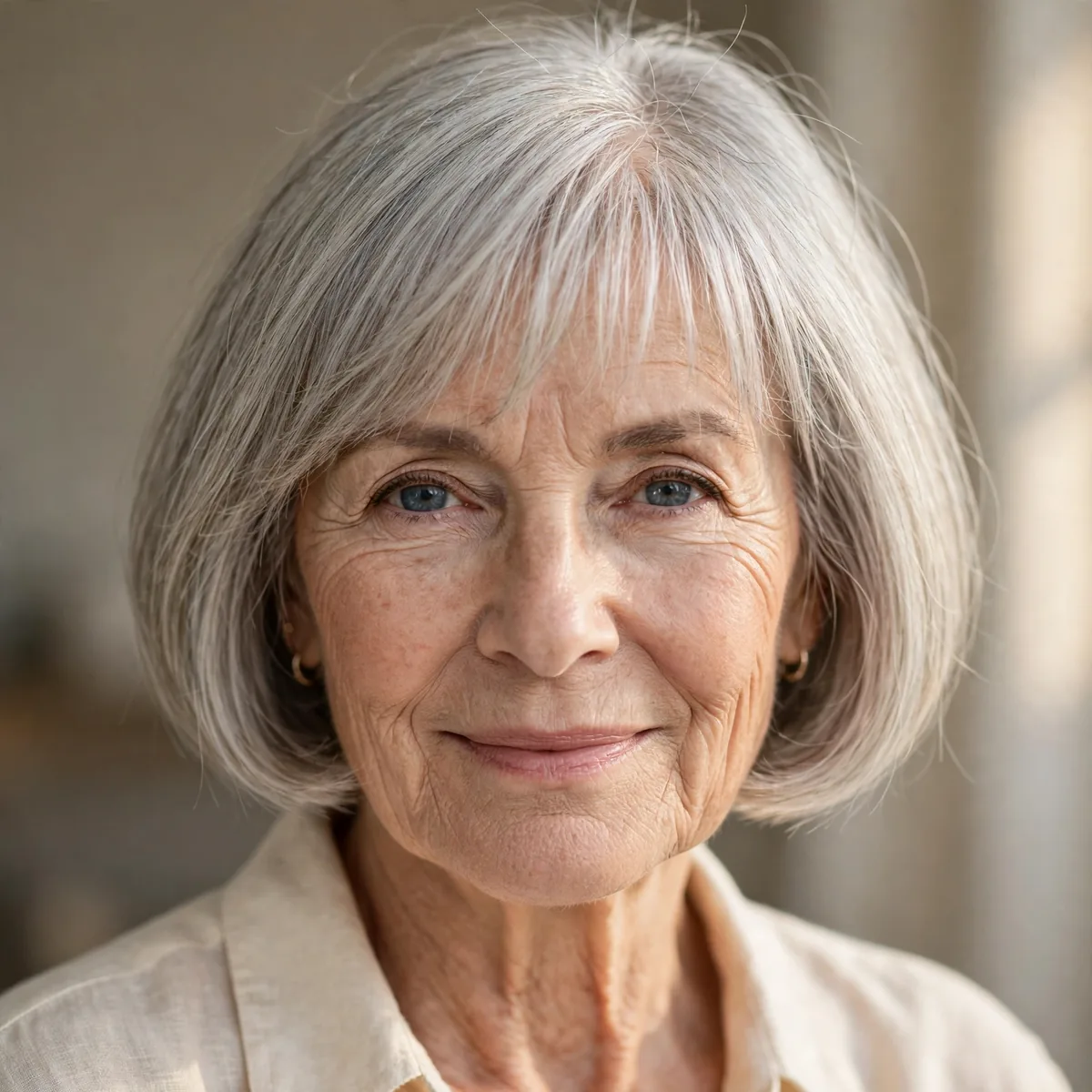 French bob haircut timeless style for thin older hair