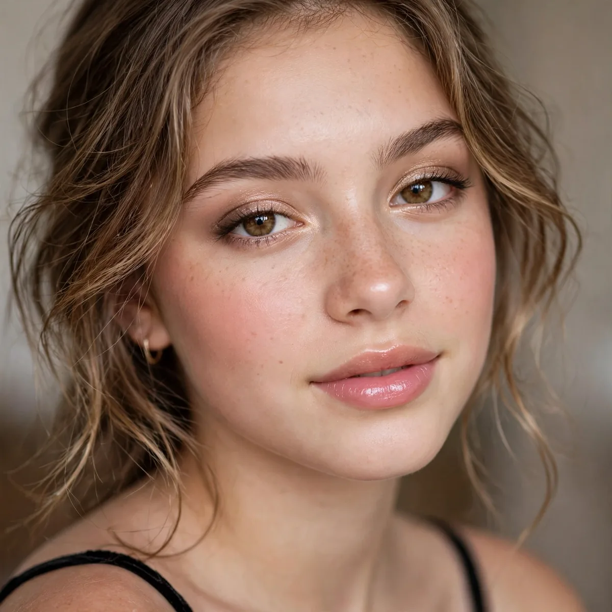 Teen with fresh flawless natural-looking hoco makeup