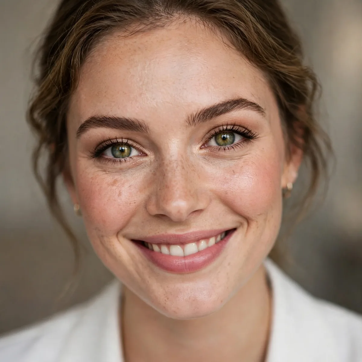 Bright eyed optimistic makeup look for interview