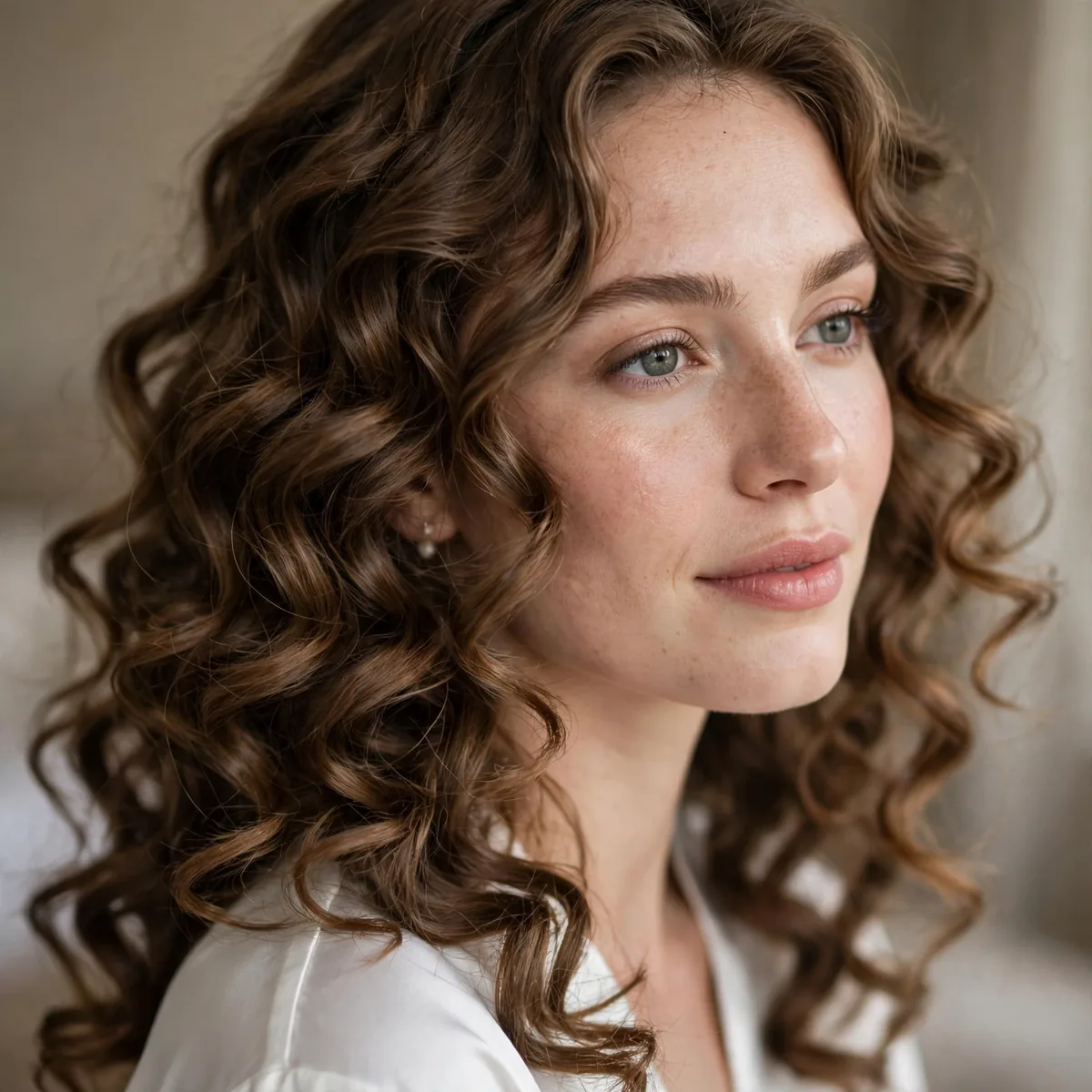 Heatless overnight curls for wedding morning