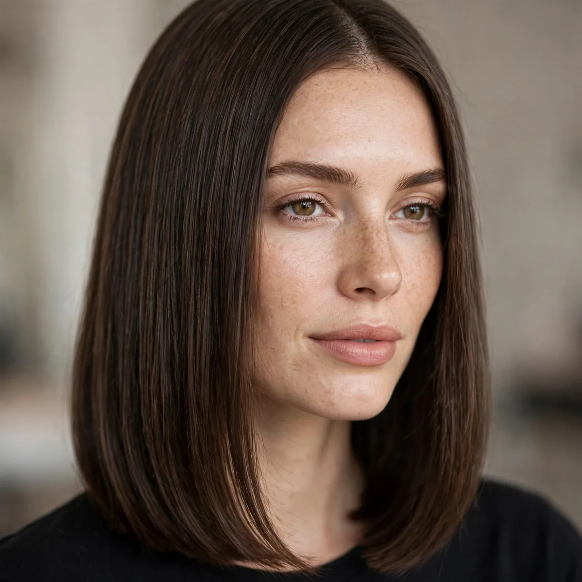 One-length midi haircut