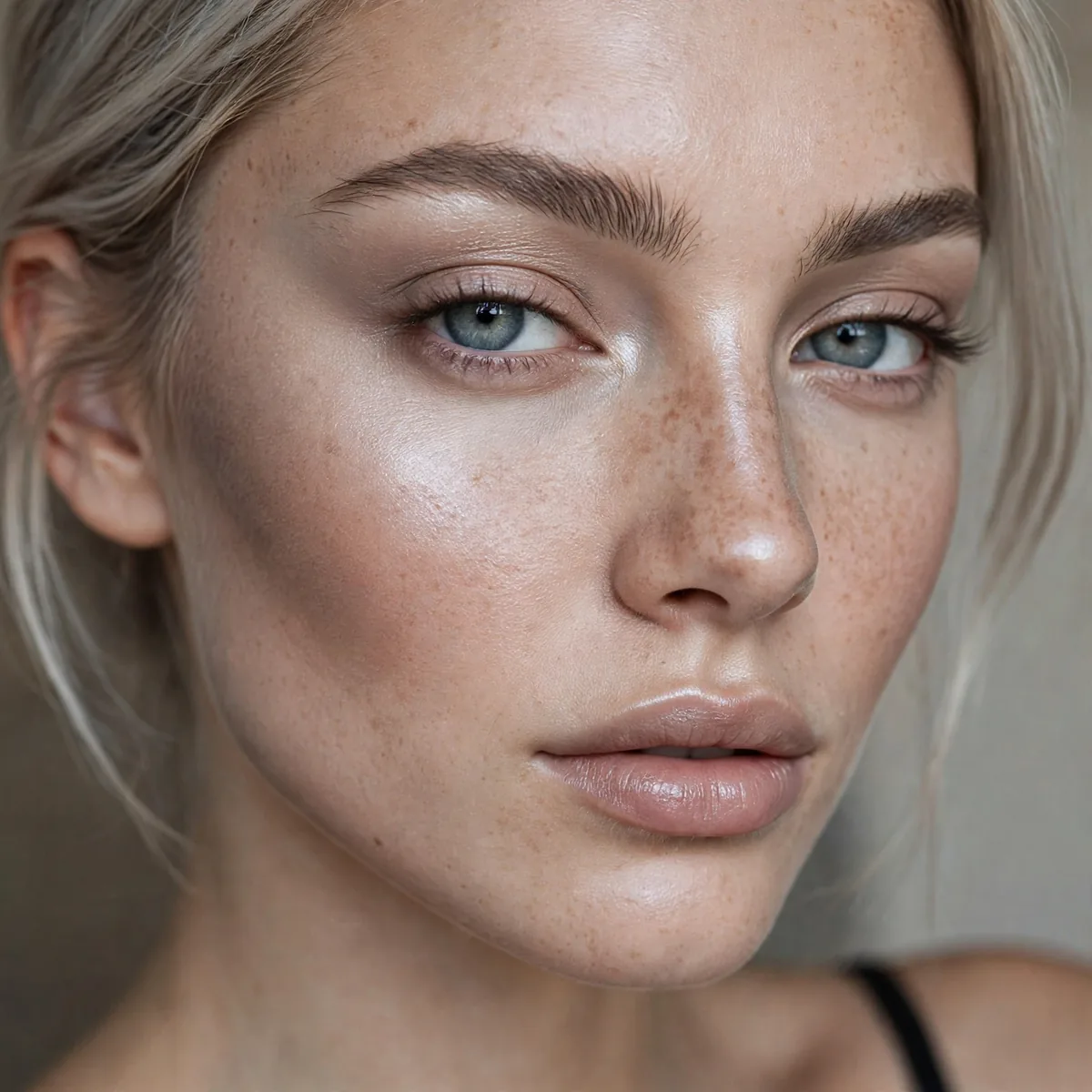 Cool-toned contour makeup look