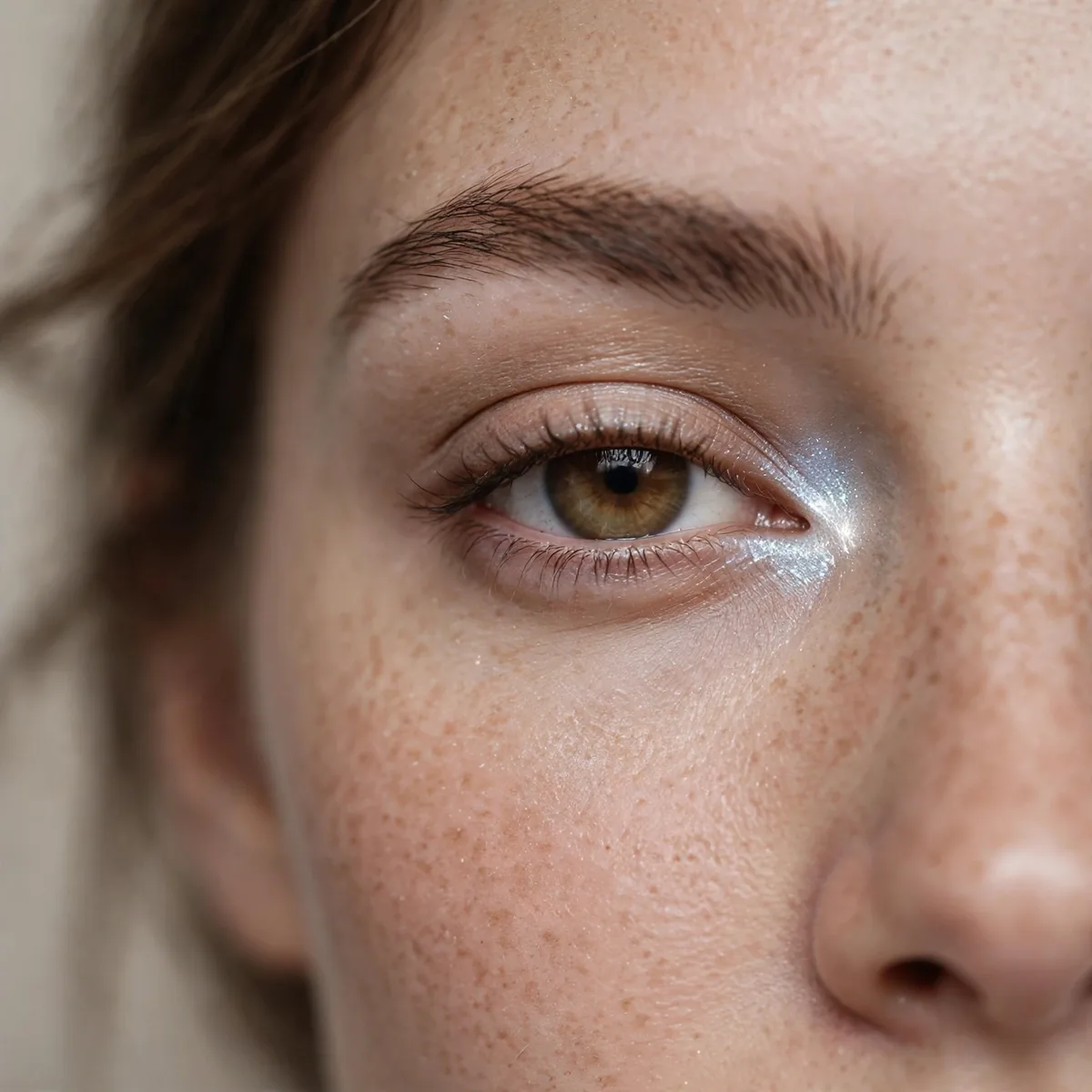 Icy inner corner eye highlight