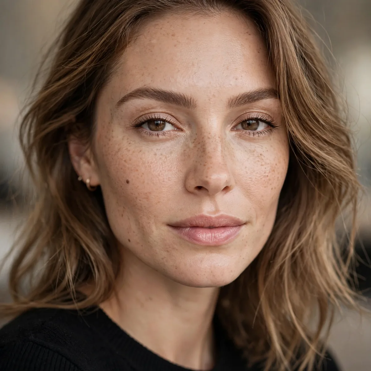 Polished no-makeup makeup look