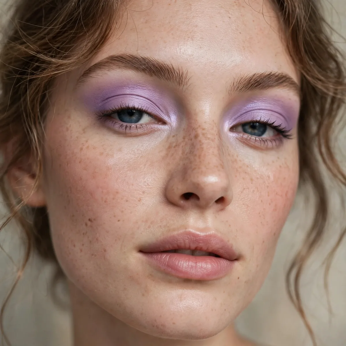 Lilac eyeshadow wash look