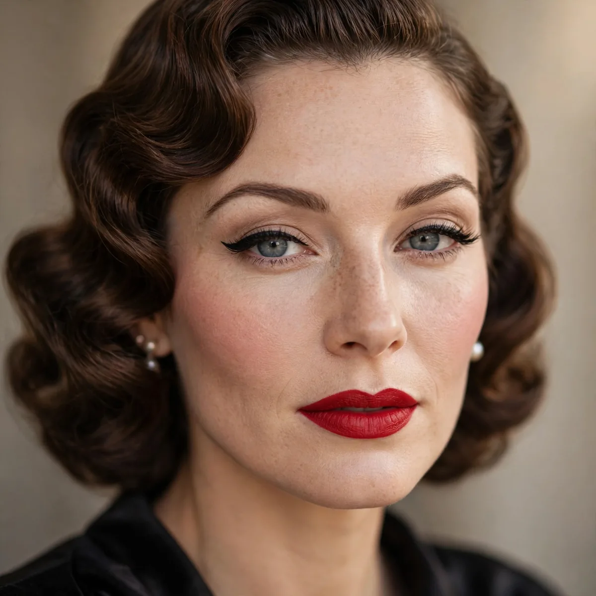Vintage Hollywood wedding guest makeup