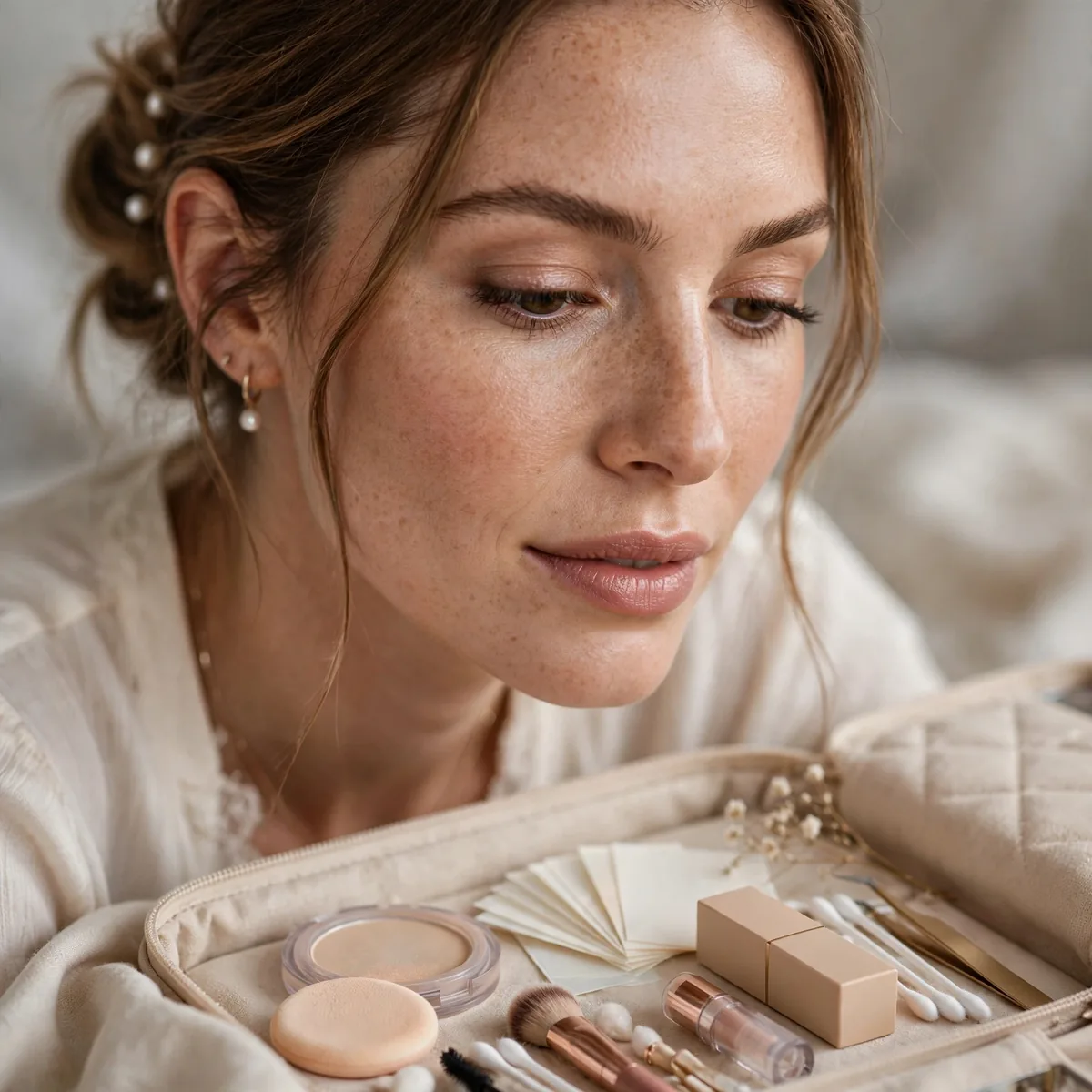 Wedding guest touch-up kit makeup essentials