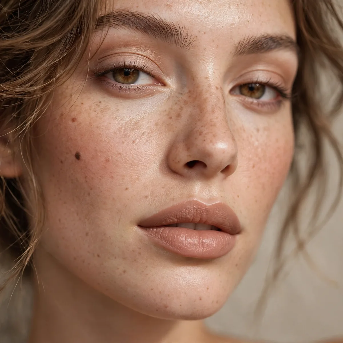 Defined nude lip for photoshoot