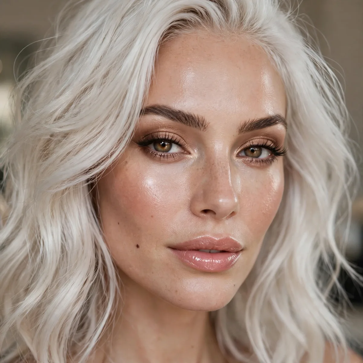 Complete platinum hair makeup formula