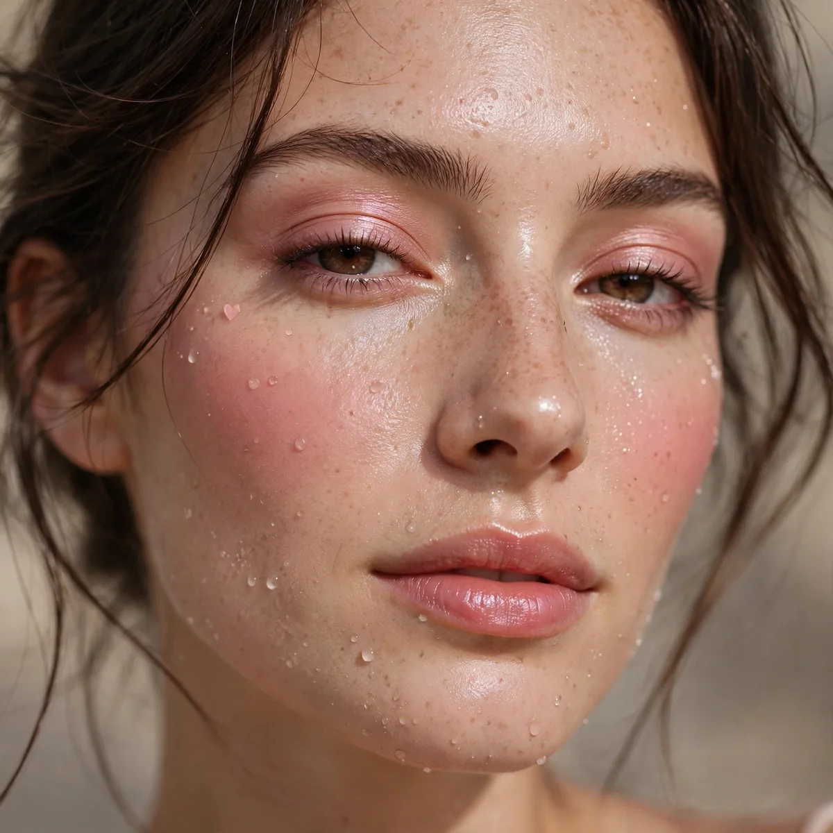 Dewy fresh romantic Valentine's makeup