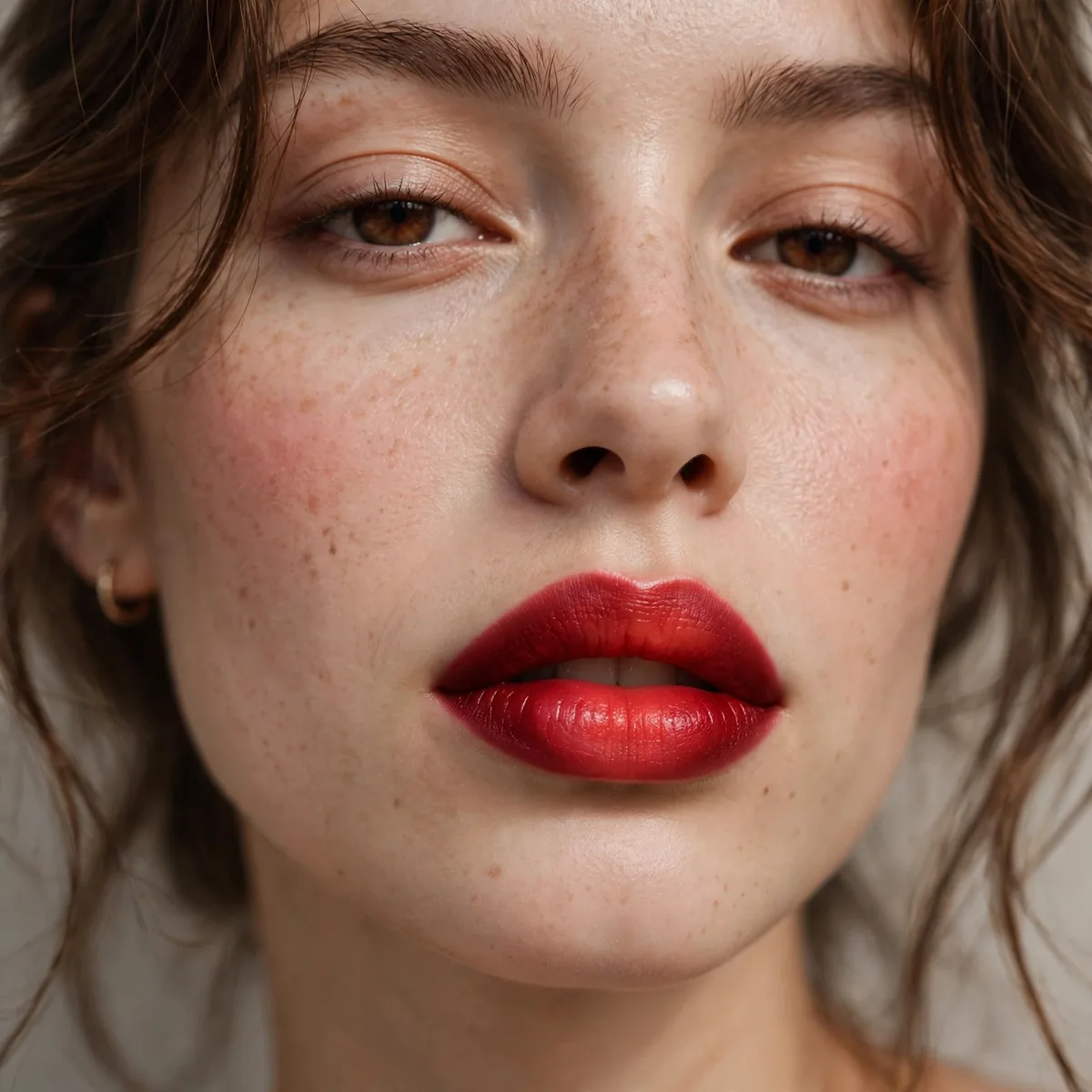 Red ombre lipstick look