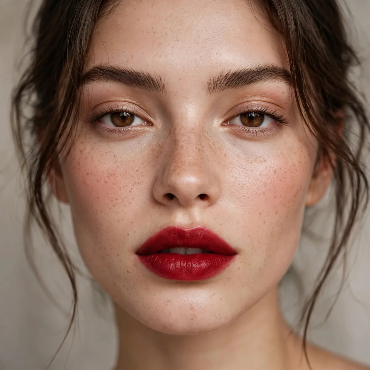 Red lip stain power look