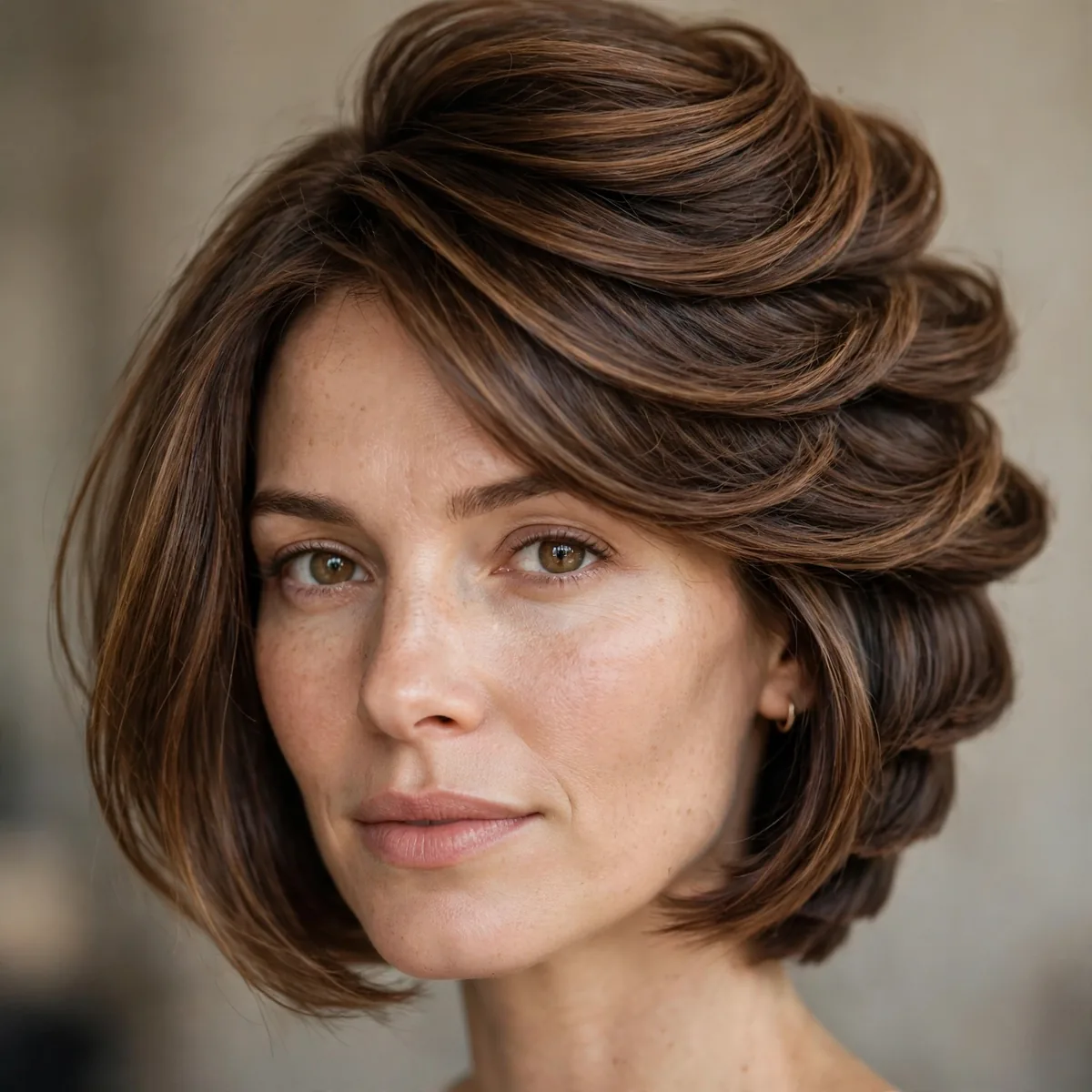 Stacked bob haircut architecture