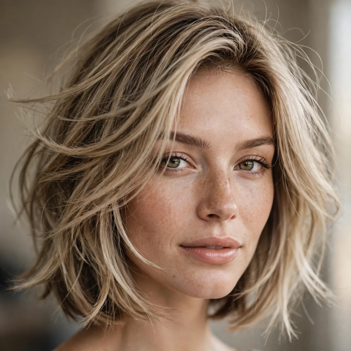 Layered lob with movement on fine hair