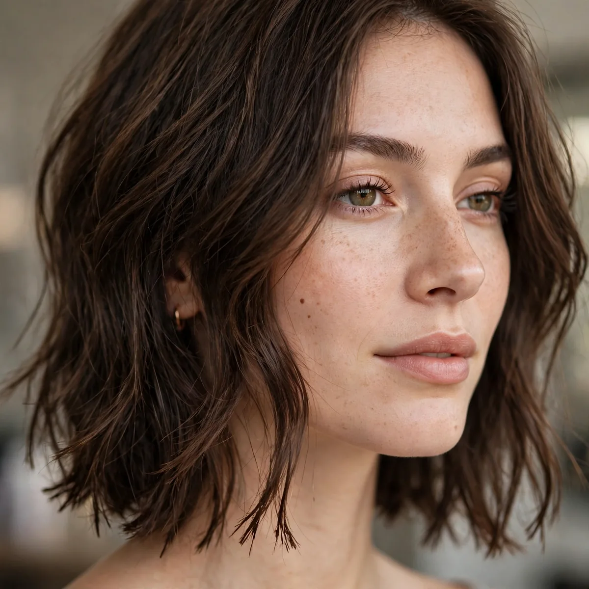 Haircut with textured ends only