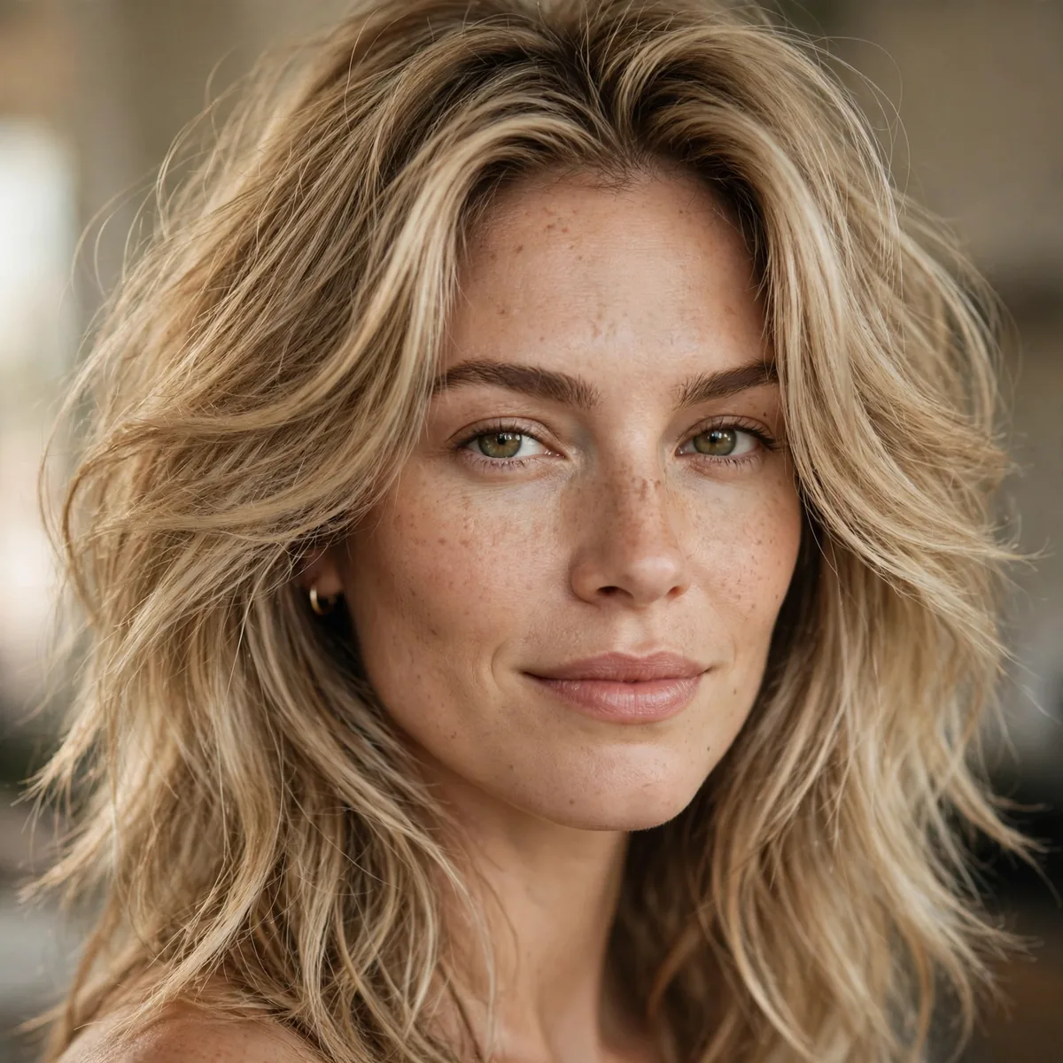 Confident woman with full-looking fine hair