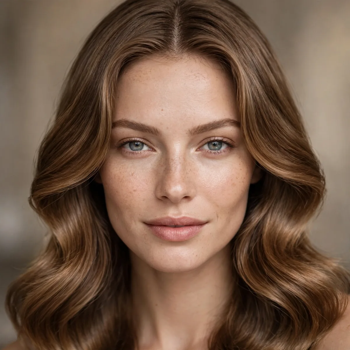 Balanced beautiful oval face hairstyle