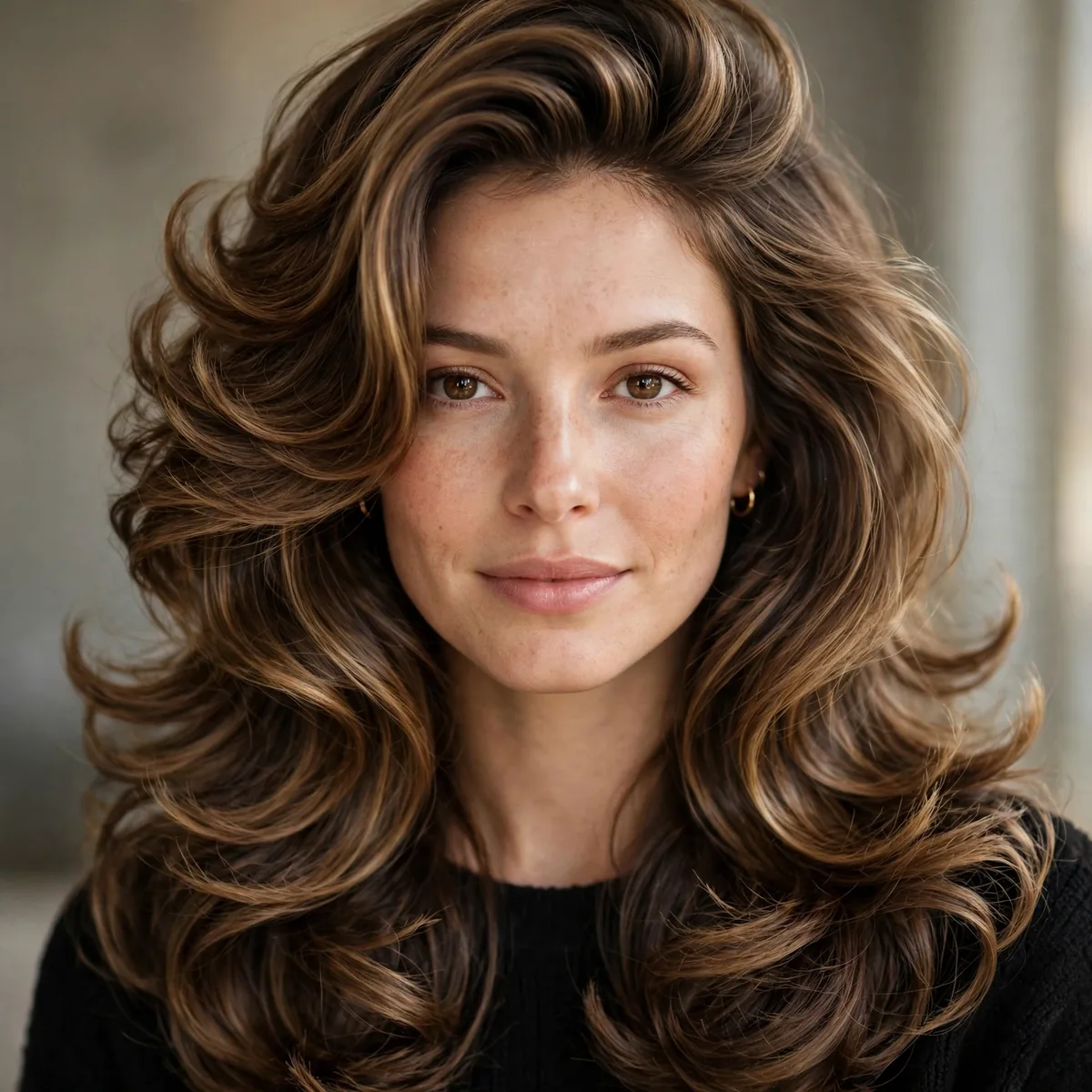 Layers styled with round brush volume