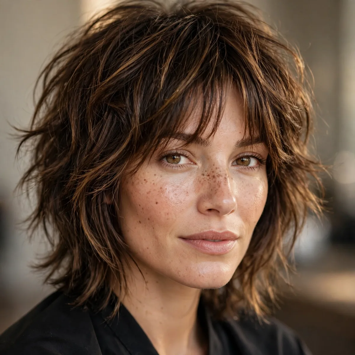 Committing to the shag haircut