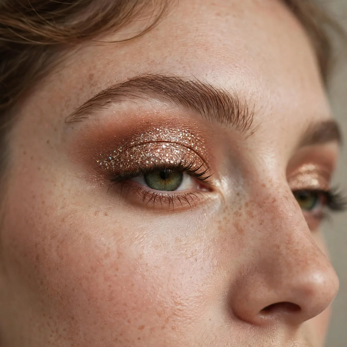 Sparkling topper over eyeshadow