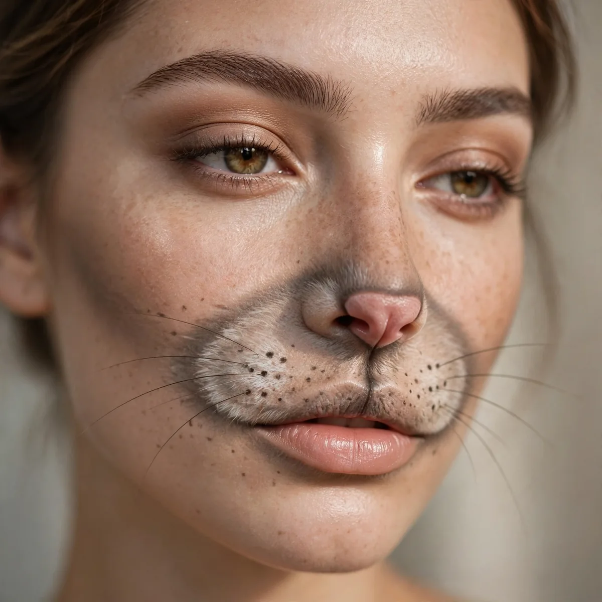 Contoured mouse muzzle makeup