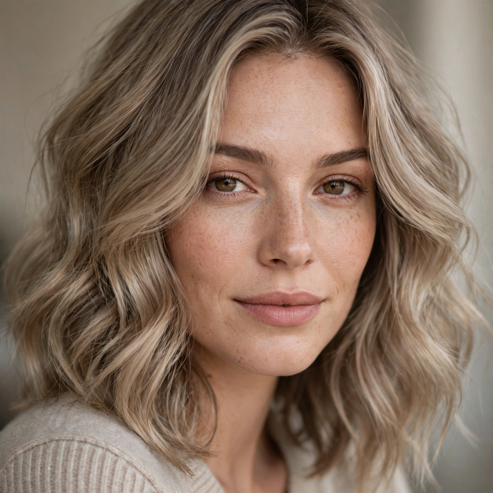 Classic mushroom blonde hair color