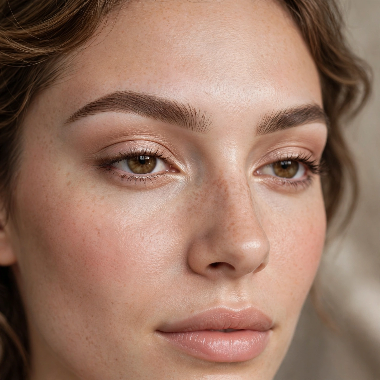 Soft ombre brow effect
