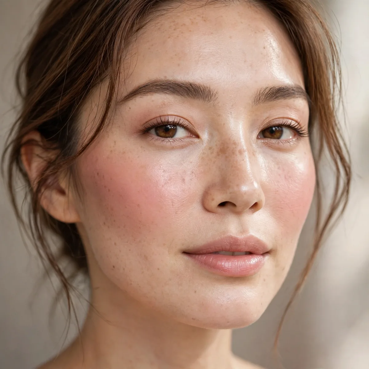 Fresh cream blush for photos