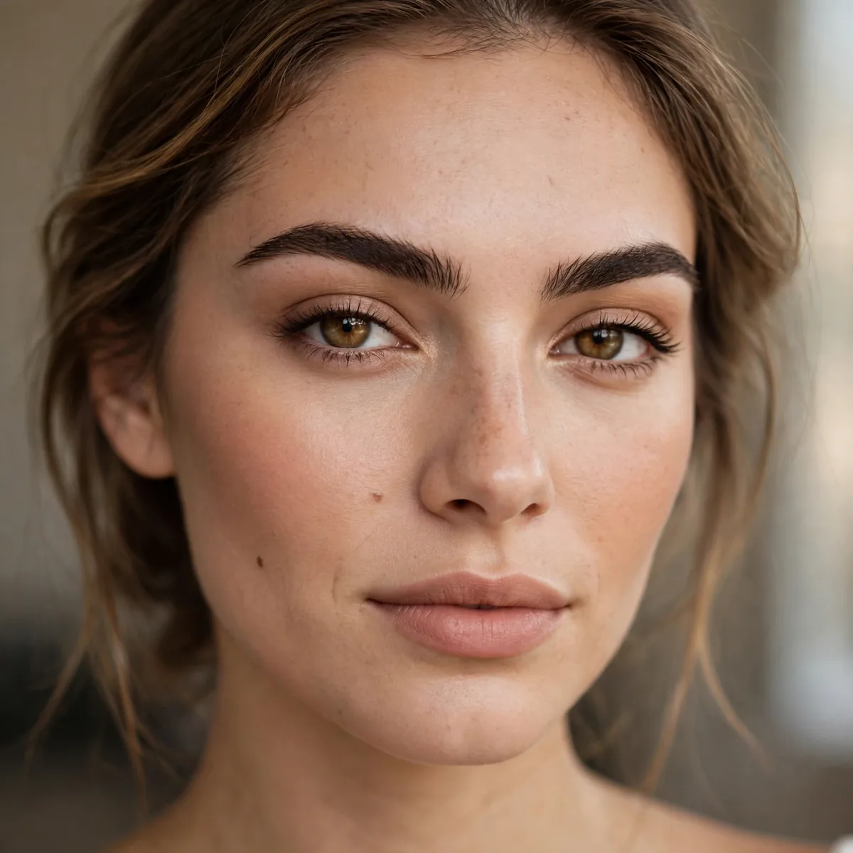 Defined natural brows for photos