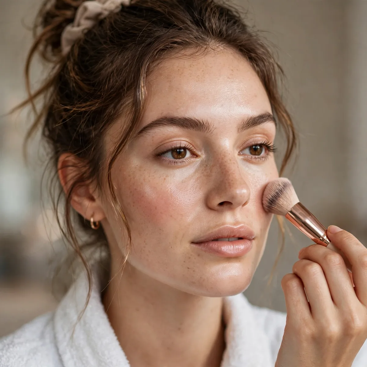 Morning makeup refresh routine