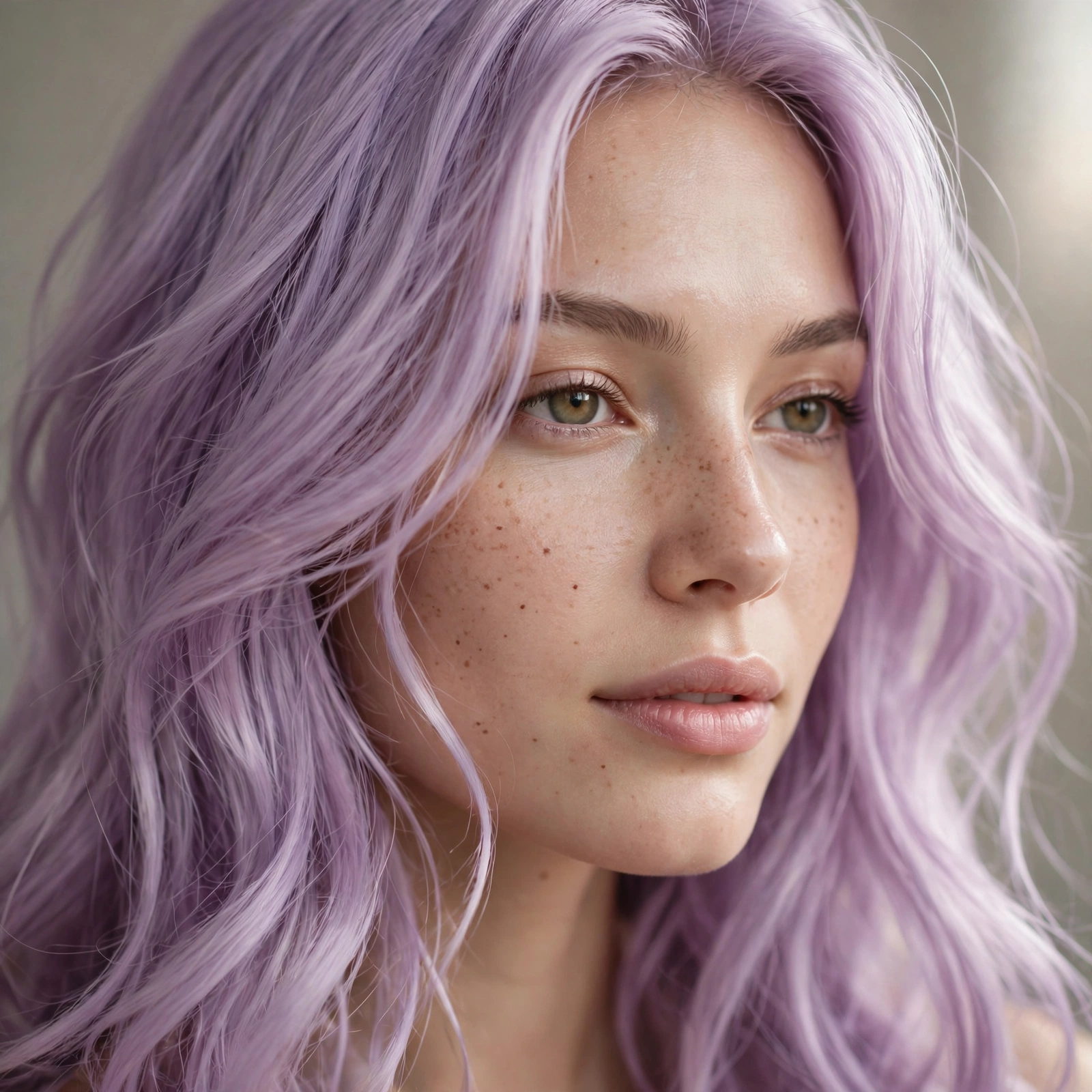 Pastel lavender hair color