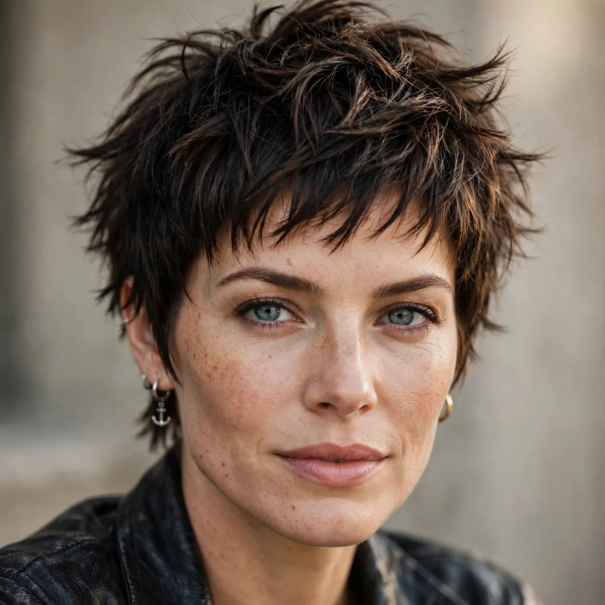 Short ragged pixie cut in pirate style with texture
