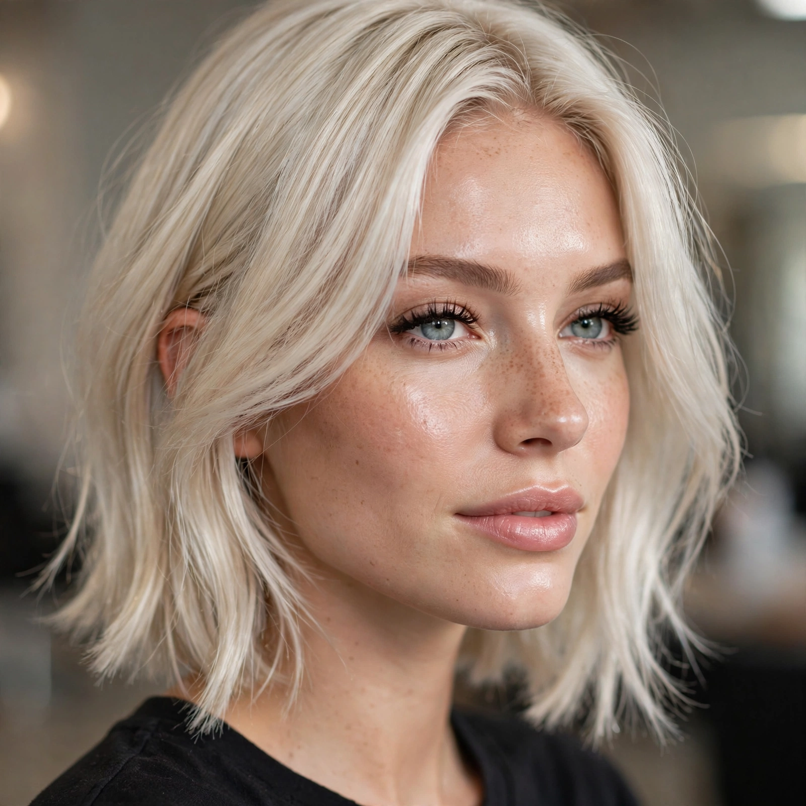 Low maintenance platinum with gloss upkeep